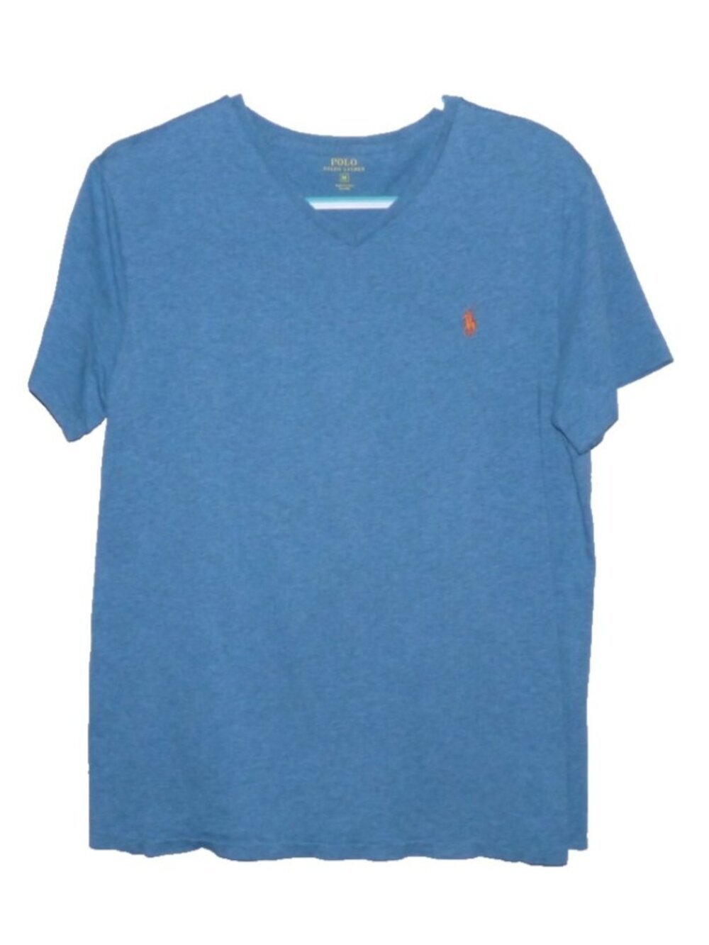 Polo Ralph Lauren blue 100% cotton V neck T Shirt Men's size M